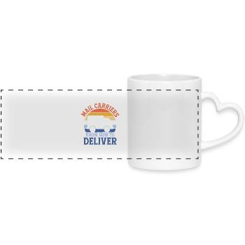 Mail Carriers Know How To Deliver Postal Worker Ma - Panoramatasse mit Herzhenkel - Weiß - Vorne