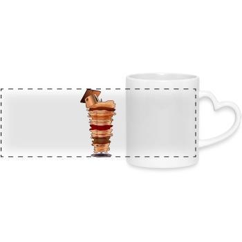 ÉTUDES DE FIN D’ÉTUDES À DÖNER KEBAB - Mug panoramique avec anse en forme de cœur - blanc - Devant