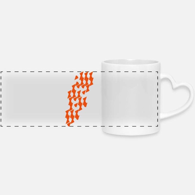 Modul_Muster en combinatoire - Mug panoramique avec anse en forme de cœur - blanc