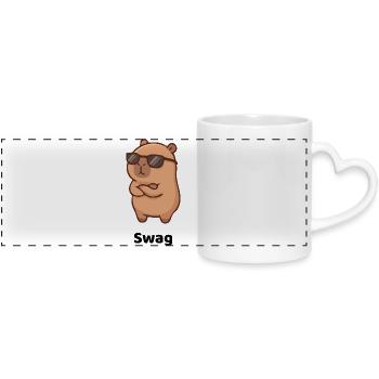 Swag - Panoramatasse mit Herzhenkel - Weiß - Vorne