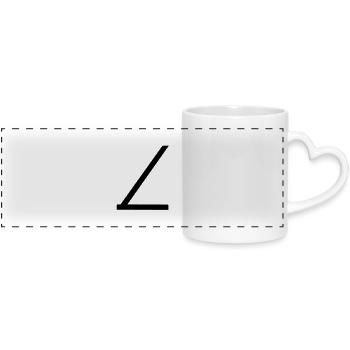 Seat belt - Panoramic mug with heart handle - white - Front