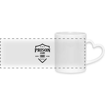 Prison Guard / Jail / Police / Justice / Crime - Panoramic mug with heart handle - white - Front