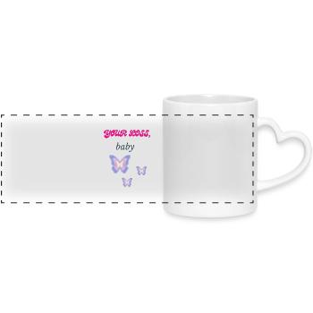 Your Loss Baby Shirt – Glow Up Aesthetic soft girl - Panoramic mug with heart handle - white - Front
