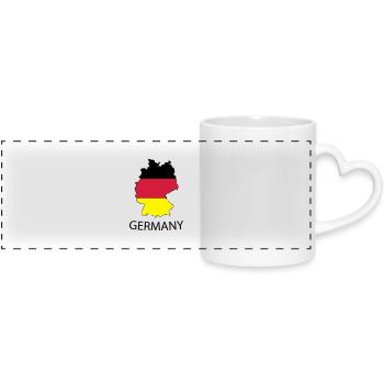 germany - Mug panoramique avec anse en forme de cœur - blanc - Devant