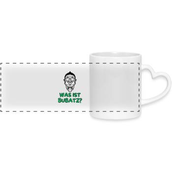 Qu’est-ce que Bubatz ... ? (Crédit : Rambo Zambo) - Mug panoramique avec anse en forme de cœur - blanc - Devant