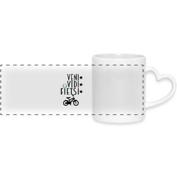 VENI VIDI ( FIETSI ) VICI - Panoramic mug with heart handle - white - Front