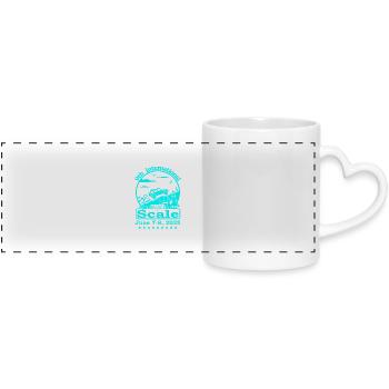 logo2025 cyan - Panoramatasse mit Herzhenkel - Weiß - Vorne
