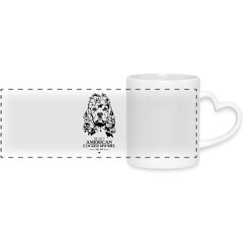 Cocker Américain Épagneul Maman Chien Chien Wilsigns - Mug panoramique avec anse en forme de cœur - blanc - Devant