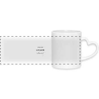 Birthday Gift Idea Another Year More Beautiful - Panoramic mug with heart handle - white - Front