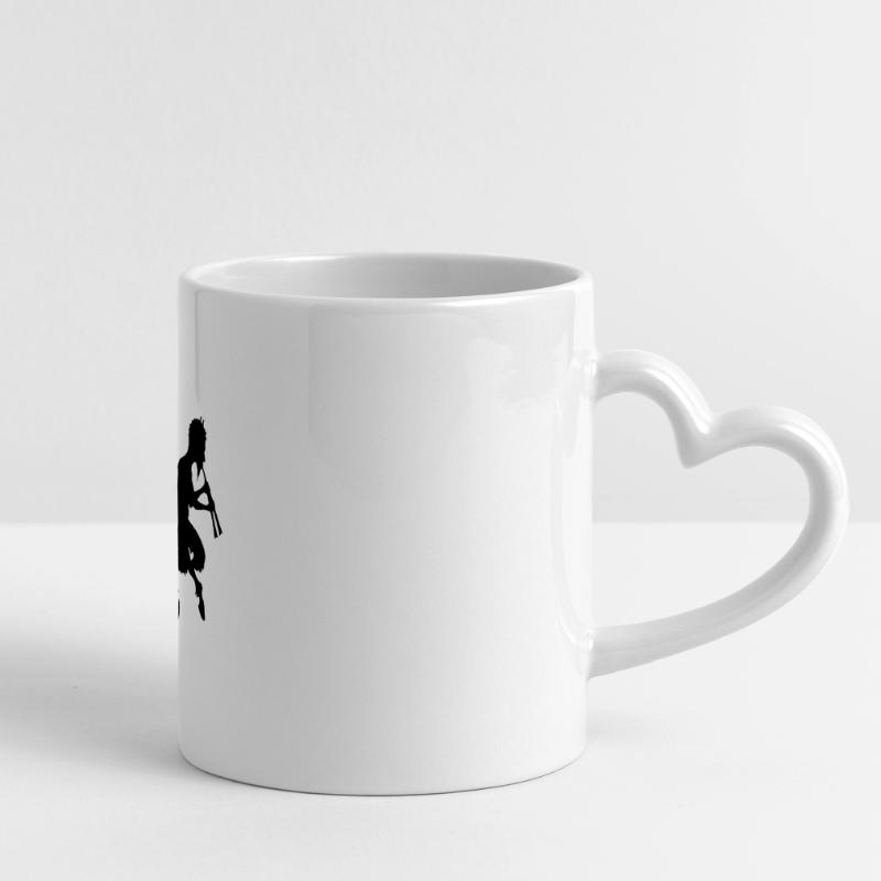 pan faune devil devil Mug panoramique avec anse en forme de cœur