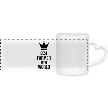 Best Farmer - Mug panoramique avec anse en forme de cœur - blanc - Devant