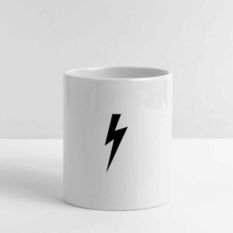 Lightning bolt Panoramic mug with heart handle