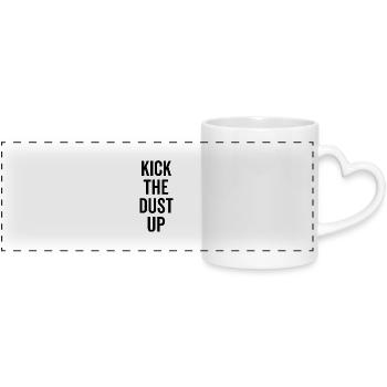 Donnez un coup de fouet à la poussière - Mug panoramique avec anse en forme de cœur - blanc - Devant