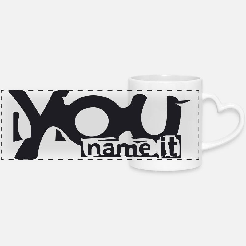 You name it - Panoramatasse mit Herzhenkel - Weiß