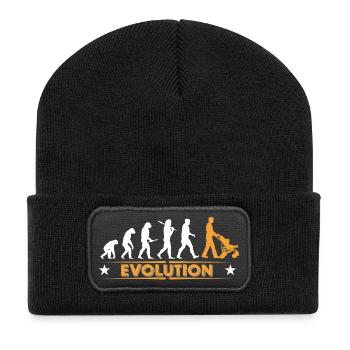 Walking Dad - Evolution - Recycelte Patch Beanie - Schwarz - Vorne