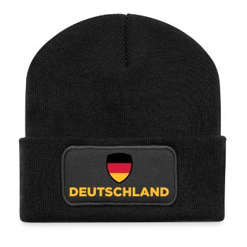 Drapeau national de l’Allemagne - Beanie recyclé à patch - noir - Devant