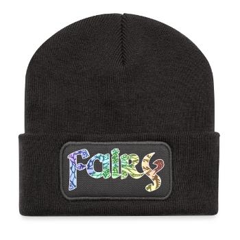 Fairy romantic writing - Recycled Patch Beanie - dark grey - Front