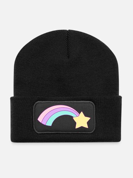 rainbow - Recycled Patch Beanie - black