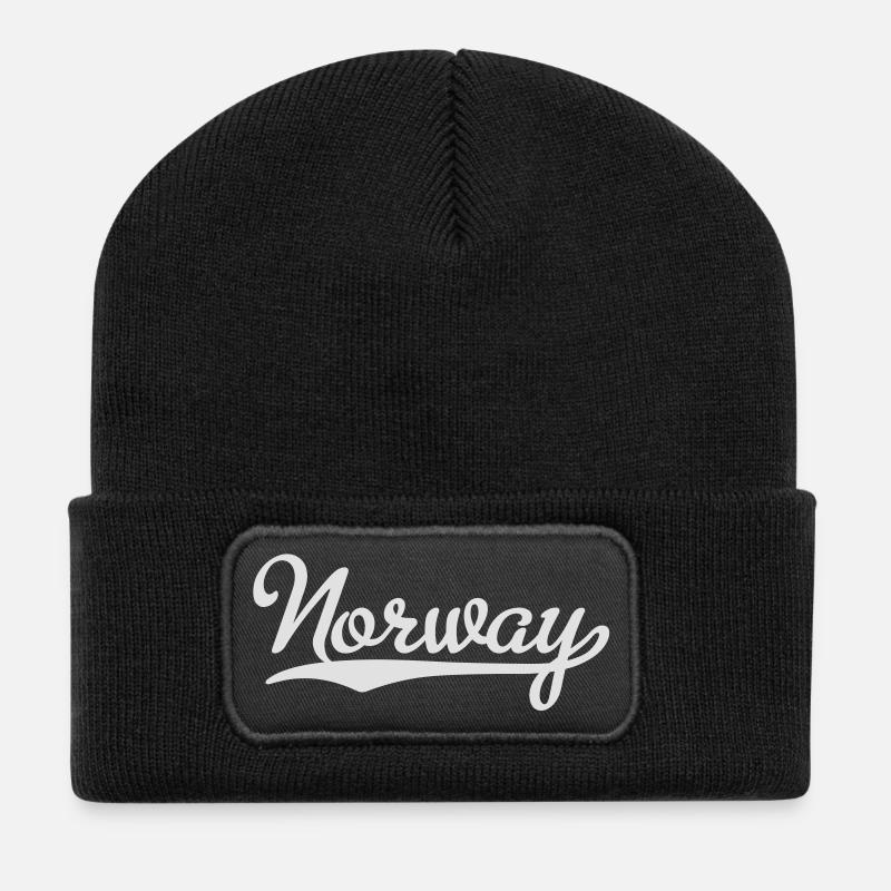 Norway - Recycelte Patch Beanie - Schwarz