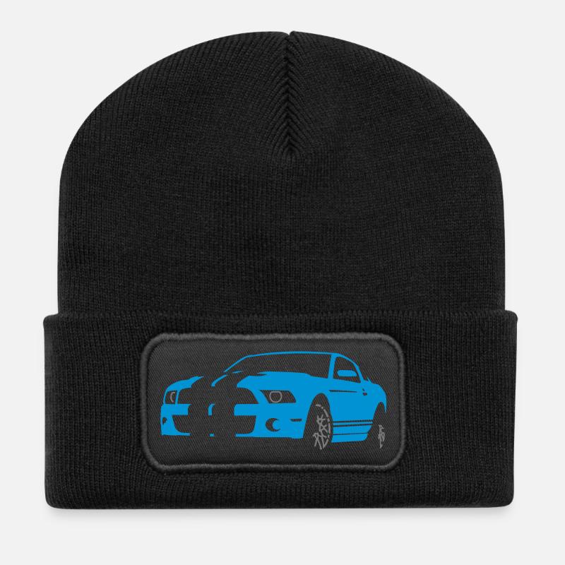 Sportwagen - Recycelte Patch Beanie - Schwarz