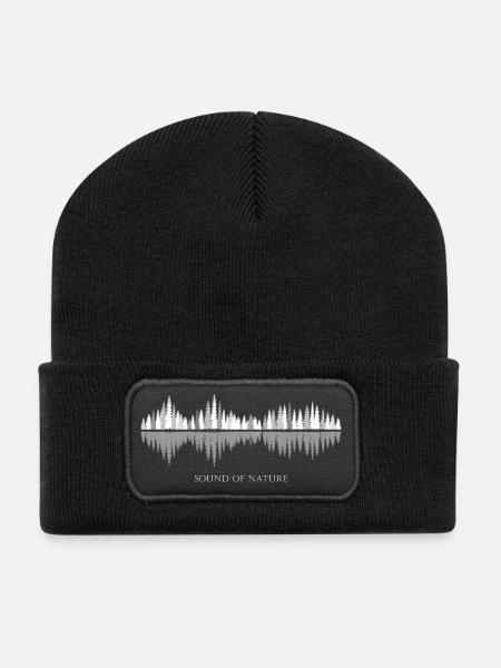 Sound of Nature - Winter - Recycelte Patch Beanie - Schwarz