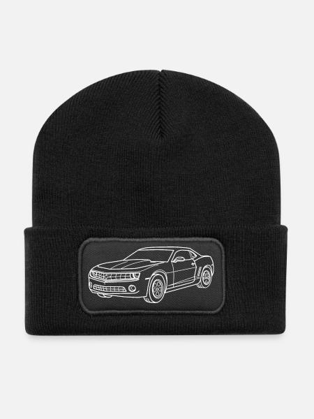 Chevy Camaro - Beanie recyclé à patch - noir