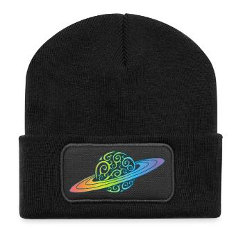 Rainbow planet - Recycled Patch Beanie - black - Front