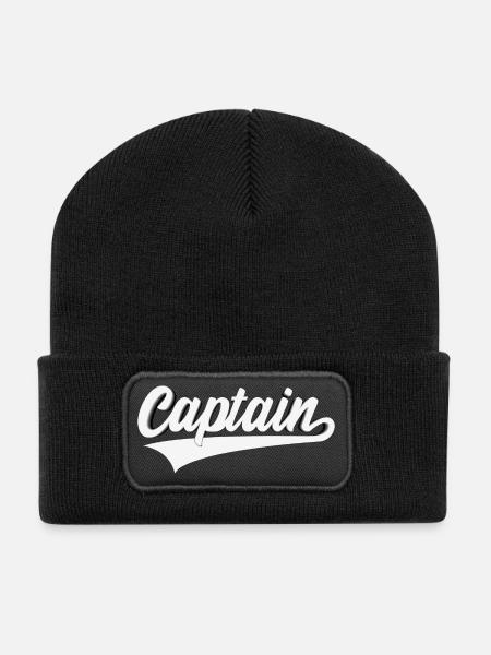 KAPITÄN 3D CAPTAIN SWOOSH - Recycelte Patch Beanie - Schwarz