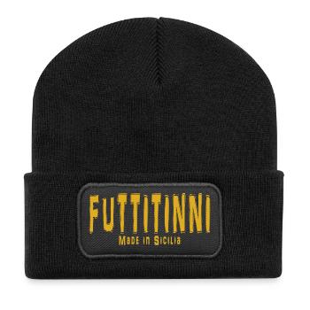futtitinni T-Shirt Sizilien Sizilianisch Sizilianisch - Recycelte Patch Beanie - Schwarz - Vorne