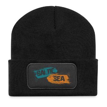 Baltic Sea - Ostsee - Recycelte Patch Beanie - Schwarz - Vorne