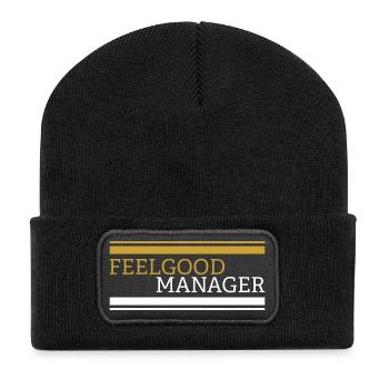 Feelgood manager tshirt - Recycelte Patch Beanie - Schwarz - Vorne