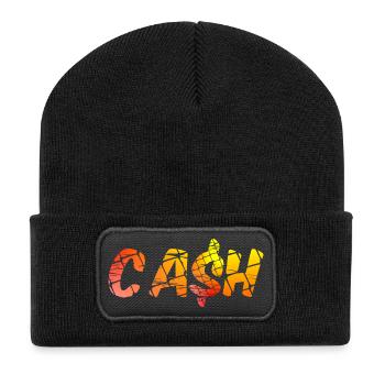 Cash Design pour les personnes en espèces - Beanie recyclé à patch - noir - Devant
