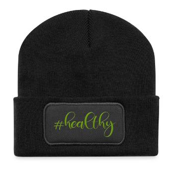 #healthy - Beanie recyclé à patch - noir - Devant