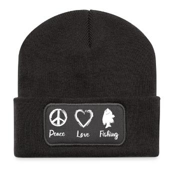 Love of fishing - Recycled Patch Beanie - dark grey - Front