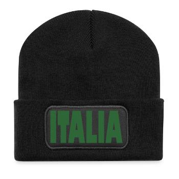 Italia Flag Italian Italy Italiano - Recycled Patch Beanie - black - Front