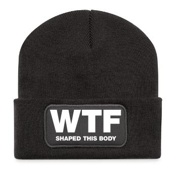 WTF a façonné ce corps - Beanie recyclé à patch - charbon - Devant