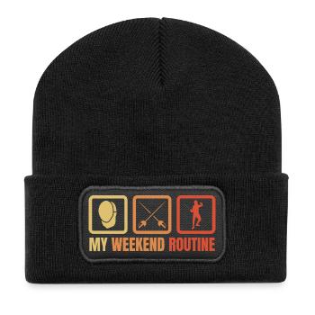 Fencing Weekend - Recycled Patch Beanie - black - Front