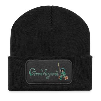 The Green Wanderer - Recycled Patch Beanie - black - Front