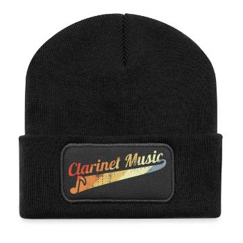 Vintage Clarinet - Recycled Patch Beanie - black - Front
