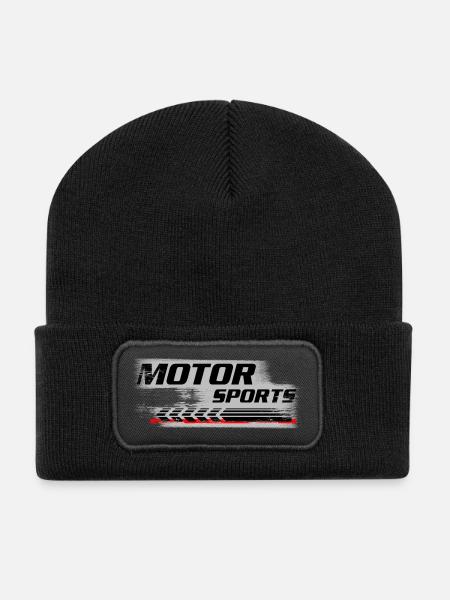 Sports Mécaniques - Beanie recyclé à patch - noir