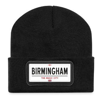 Birmingham place name sign - Recycled Patch Beanie - black - Front