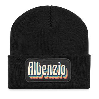 Albenzio t-shirt rétro vintage t-shirt cadeau - Beanie recyclé à patch - noir - Devant