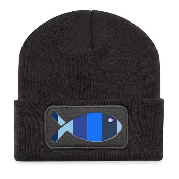 FISH - Recycled Patch Beanie - dark grey - Front