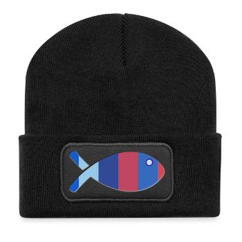 FISH - Recycled Patch Beanie - black - Front