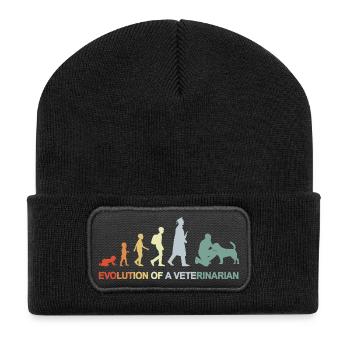 Développement de l’enfant au vétérinaire - Beanie recyclé à patch - noir - Devant