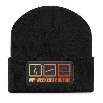 Architektur Wochenende - Recycelte Patch Beanie - Schwarz - Vorne