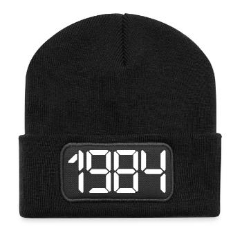 1984 - Recycelte Patch Beanie - Schwarz - Vorne