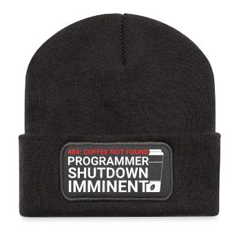 Aus Kaffee Code generieren Programmierer - Recycelte Patch Beanie - Dunkelgrau - Vorne