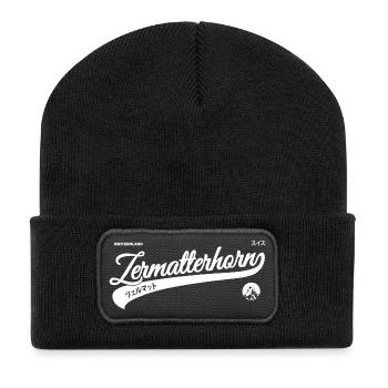 ZERMATTERHORN - Recycelte Patch Beanie - Schwarz - Vorne