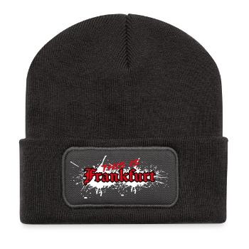 Frankfurt Fans - Recycelte Patch Beanie - Dunkelgrau - Vorne